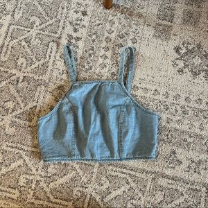 American Eagle Cropped Denim Top